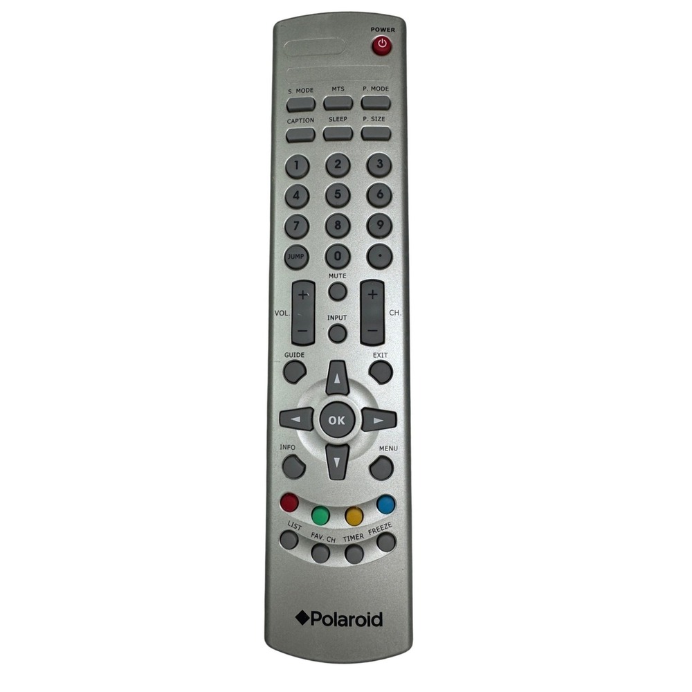 Polaroid TV Remote Control Silver Replacement Controller for Television